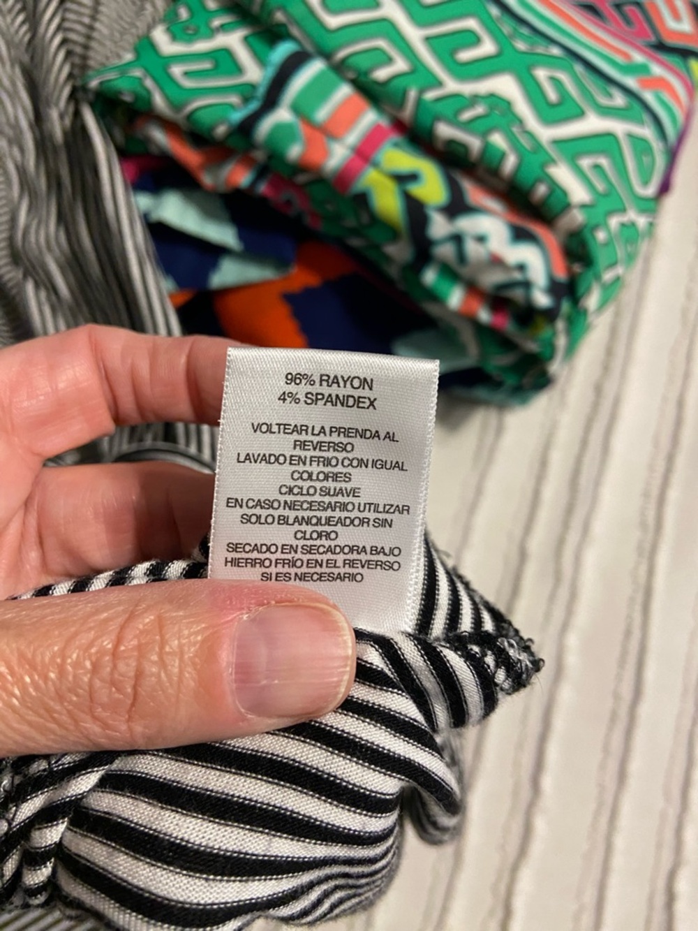 Hannah Black & White Striped Scoop Neck Tee - Picture 7 of 7
